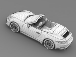 porsche 911 carrera cabriolet 991 2016 3D Model