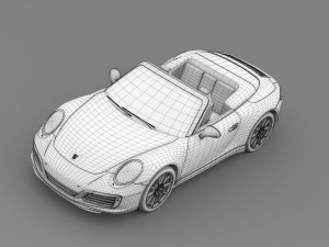 porsche 911 carrera cabriolet 991 2016 3D Model