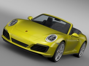 porsche 911 carrera s cabriolet 991 2016 3D Model