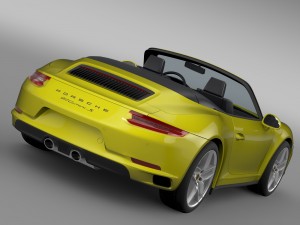 porsche 911 carrera s cabriolet 991 2016 3D Модель