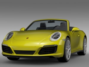 porsche 911 carrera s cabriolet 991 2016 3D Модель