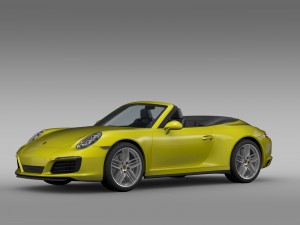 porsche 911 carrera s cabriolet 991 2016 3D Модель