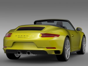 porsche 911 carrera s cabriolet 991 2016 3D Модель