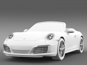 porsche 911 carrera s cabriolet 991 2016 3D Модель