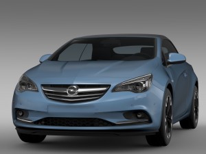 opel cascada turbo 2016 Modello 3D