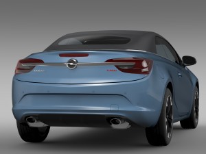 opel cascada turbo 2016 Modello 3D
