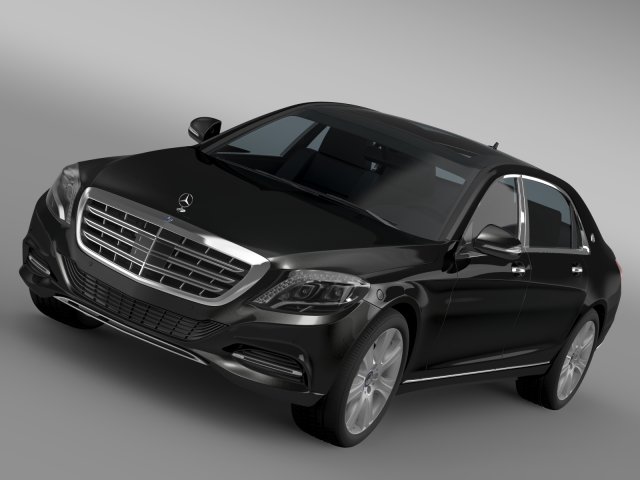 mercedes maybach guard s600 x222 2016 Model 3D .c4d .max .obj .3ds .fbx .stl .blend 