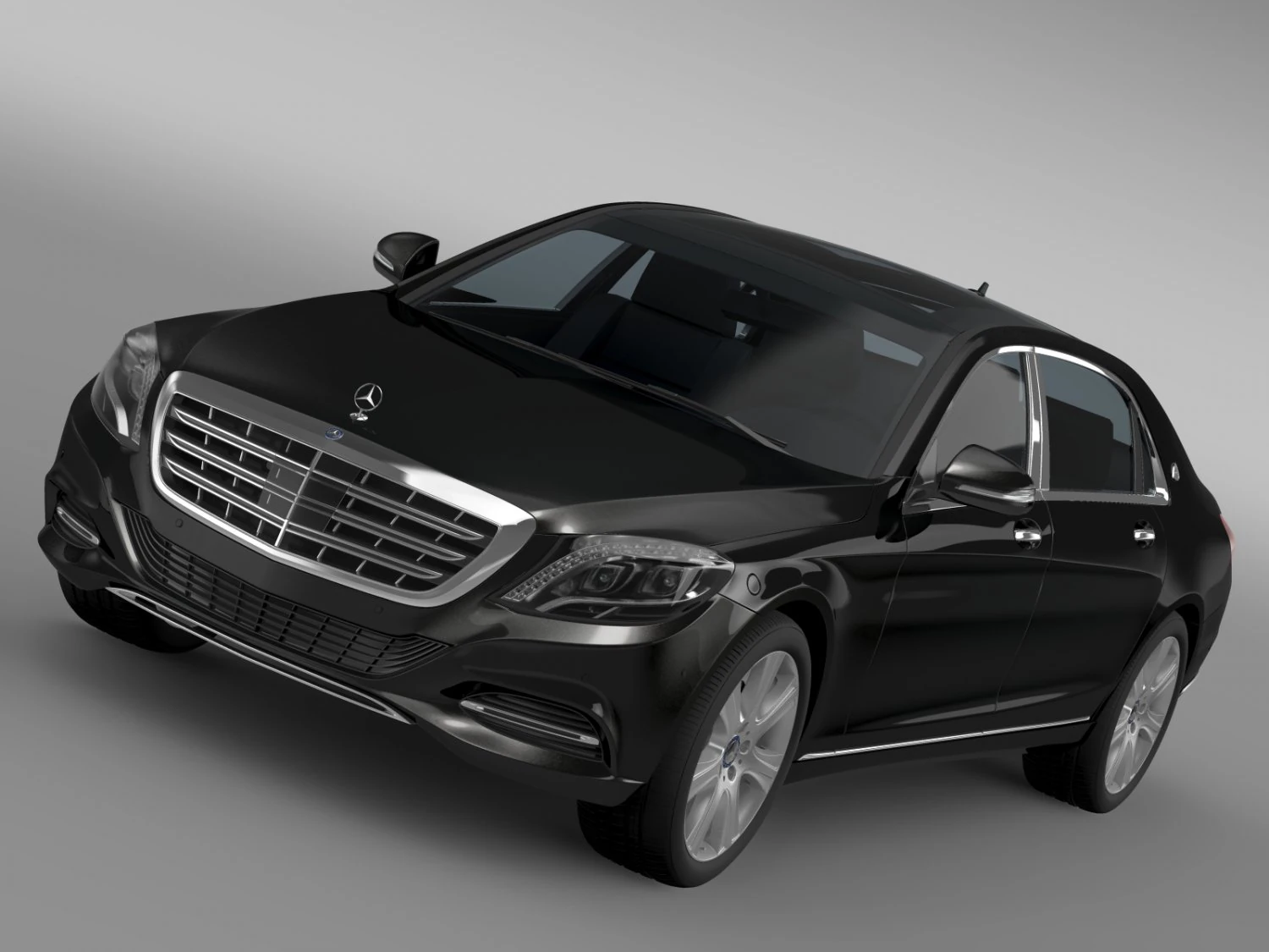 mercedes maybach guard s600 x222 2016 3D Model .c4d .max .obj .3ds .fbx .stl .blend