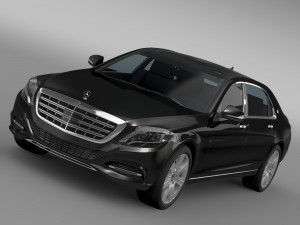 mercedes maybach guard s600 x222 2016 3D 모델