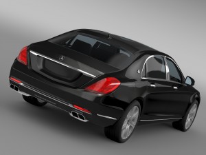 mercedes maybach guard s600 x222 2016 Model 3D