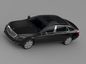 mercedes maybach guard s600 x222 2016 Model 3D