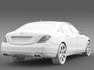 mercedes maybach guard s600 x222 2016 Model 3D