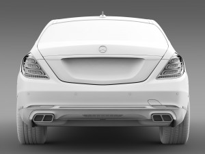 mercedes maybach guard s600 x222 2016 Model 3D