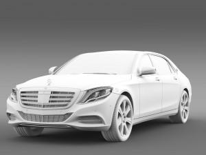 mercedes maybach guard s600 x222 2016 Model 3D