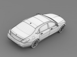mercedes maybach guard s600 x222 2016 Model 3D