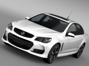 holden commodore black vf series ii 2016 3D 模型