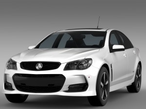 holden commodore black vf series ii 2016 3D Model