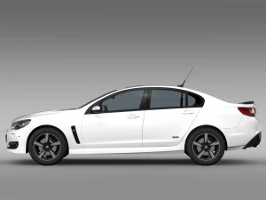 holden commodore black vf series ii 2016 3D Model