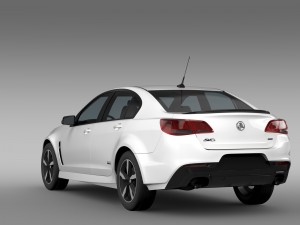 holden commodore black vf series ii 2016 3D Model