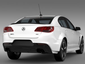 holden commodore black vf series ii 2016 3D Model