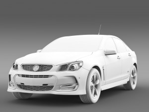 holden commodore black vf series ii 2016 3D Model