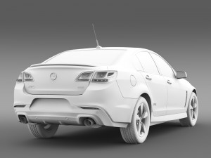 holden commodore black vf series ii 2016 3D Model