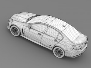 holden commodore black vf series ii 2016 3D Model