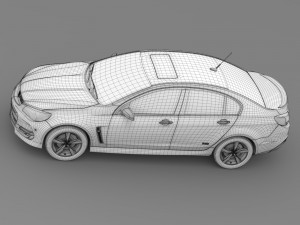 holden commodore black vf series ii 2016 3D Model