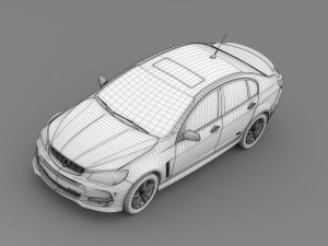holden commodore black vf series ii 2016 3D Model