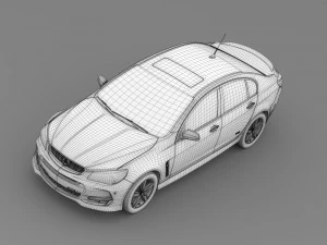 holden commodore black vf series ii 2016 3D Model