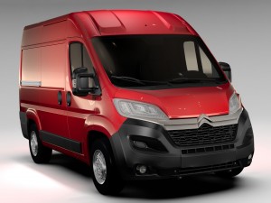 citroen jumper van l1h2 2017 3D Model