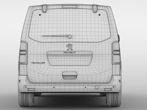 peugeot traveller l1 2017 3D Модель