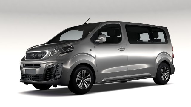 peugeot traveller l2 2017 Modelo 3D .c4d .max .obj .3ds .fbx .stl .blend 