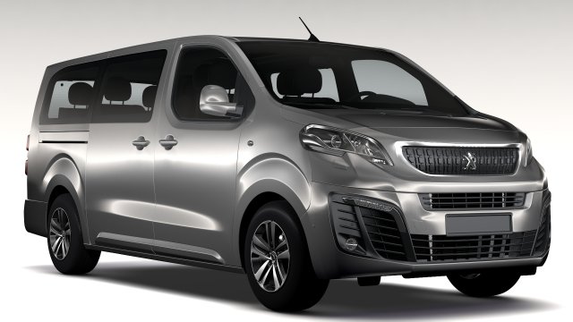 peugeot traveller l3 2017 3D Модель .c4d .max .obj .3ds .fbx .stl .blend 