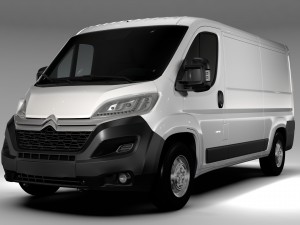 citroen jumper van l2h1 2017 3D Model
