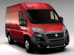 fiat ducato van l1h2 2017 3D मॉडल