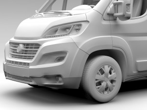 fiat ducato van l1h2 2017 3D 모델