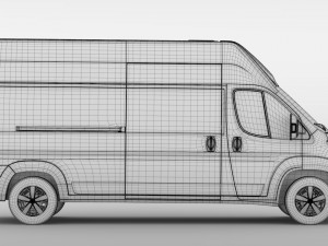 fiat ducato van l3h3 2017 3D 모델