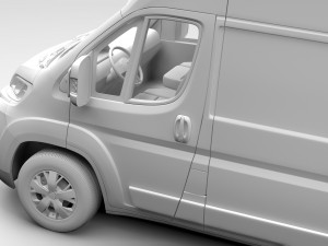 fiat ducato van l3h3 2017 3D 모델