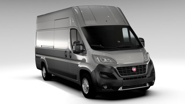 fiat ducato van l4h3 2017 3Dモデル .c4d .max .obj .3ds .fbx .stl .blend 