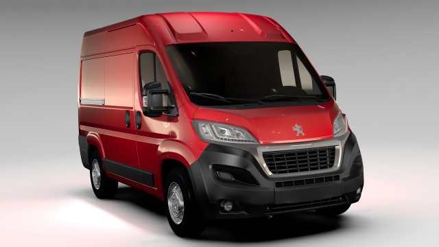 peugeot boxer van l1h2 2017 Model 3D .c4d .max .obj .3ds .fbx .stl .blend 