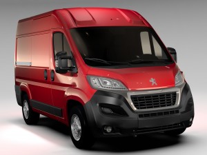 peugeot boxer van l1h2 2017 3D Model