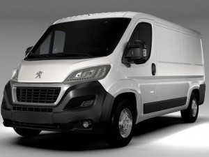 peugeot boxer van l2h1 2017 3D Модель