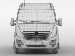 opel movano l4h2 van 2016 Model 3D