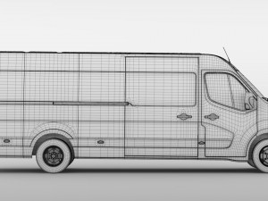 opel movano l4h2 van 2016 Model 3D