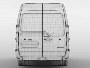 opel movano l4h2 van 2016 Model 3D