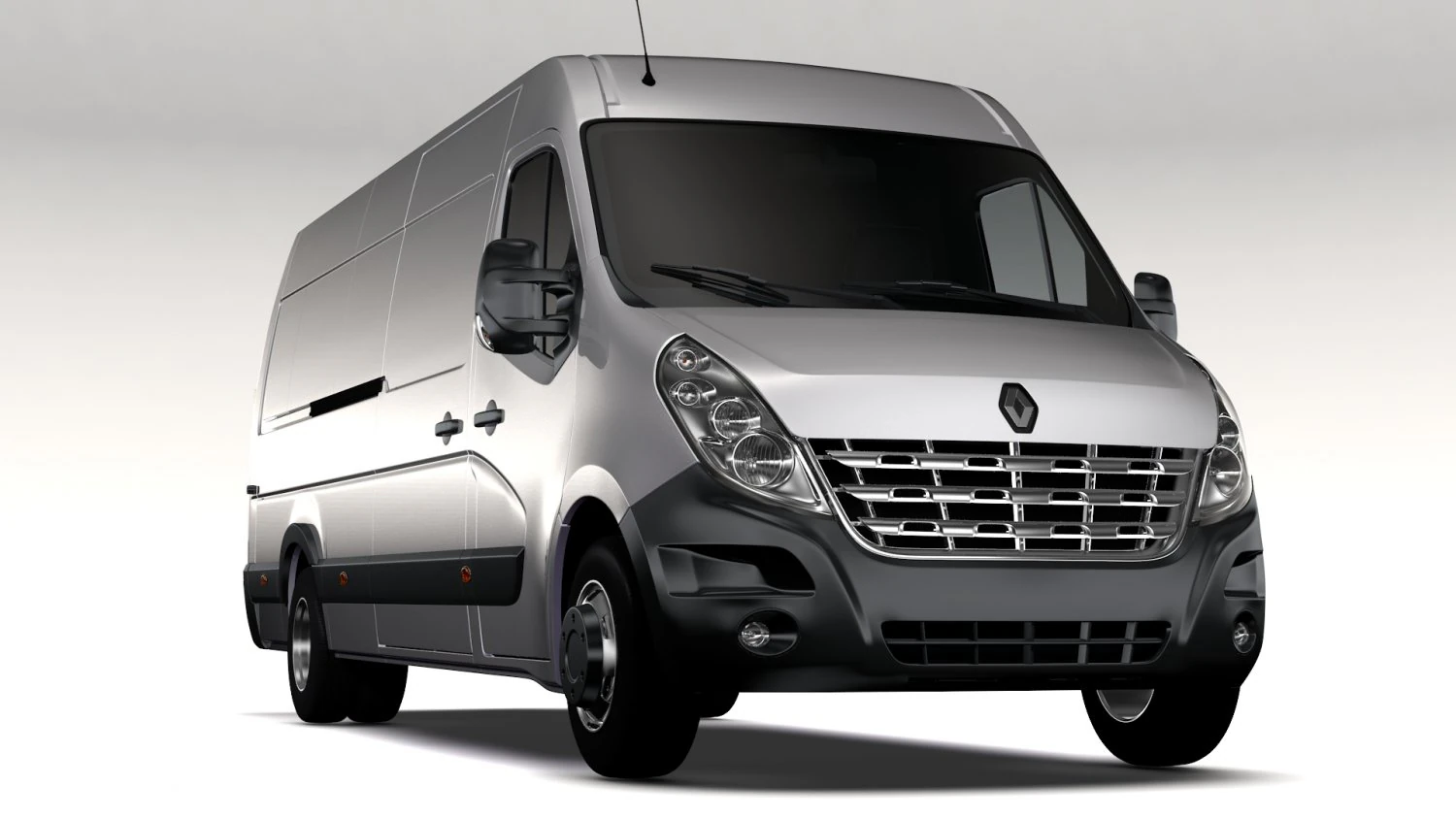 renault master l4h2 van 2010 3D Model .c4d .max .obj .3ds .fbx .stl .blend 