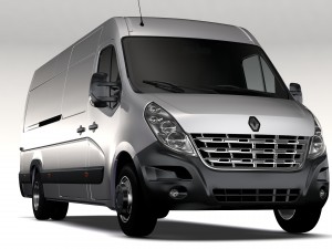 renault master l4h2 van 2010 3D Model