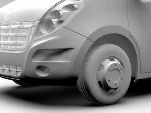 renault master l4h2 van 2010 3D Model
