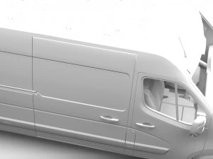 renault master l4h2 van 2010 3D Model